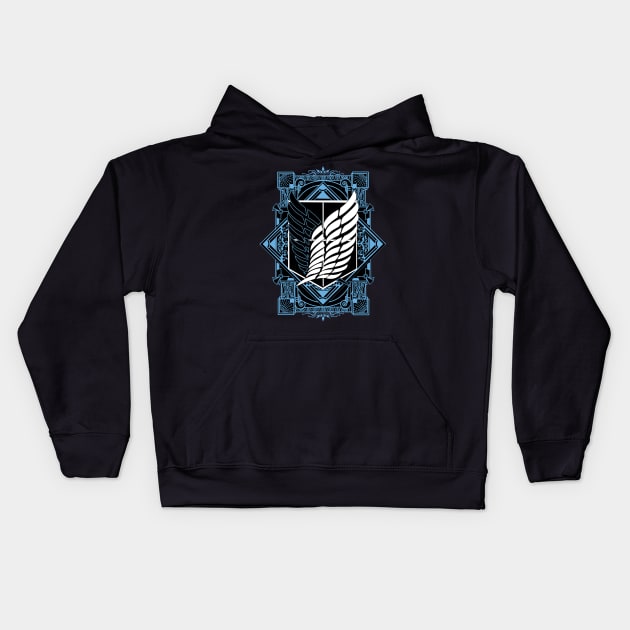 Scouting Legion AOT Anime Fanart Kids Hoodie by Planet of Tees